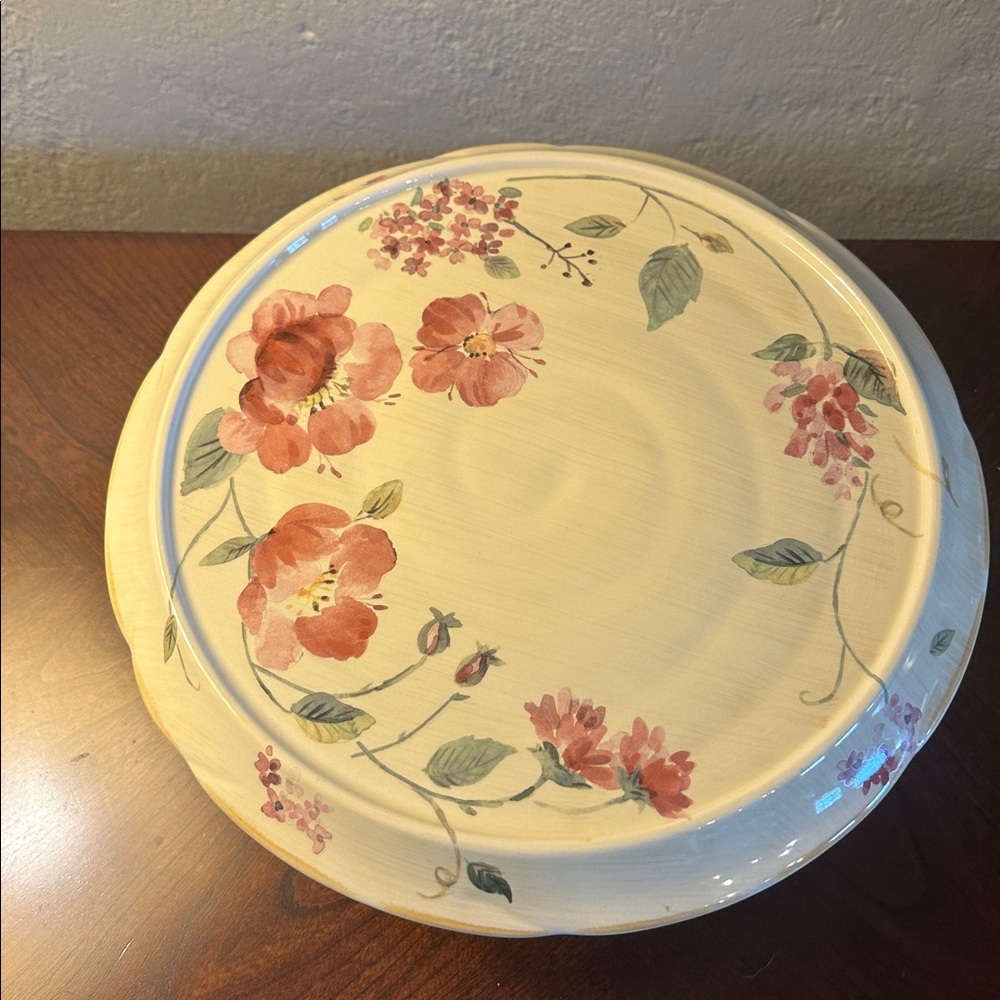 Pfaltzgraff Silk Rose Ceramic Cake Stand - Picture 2 of 5